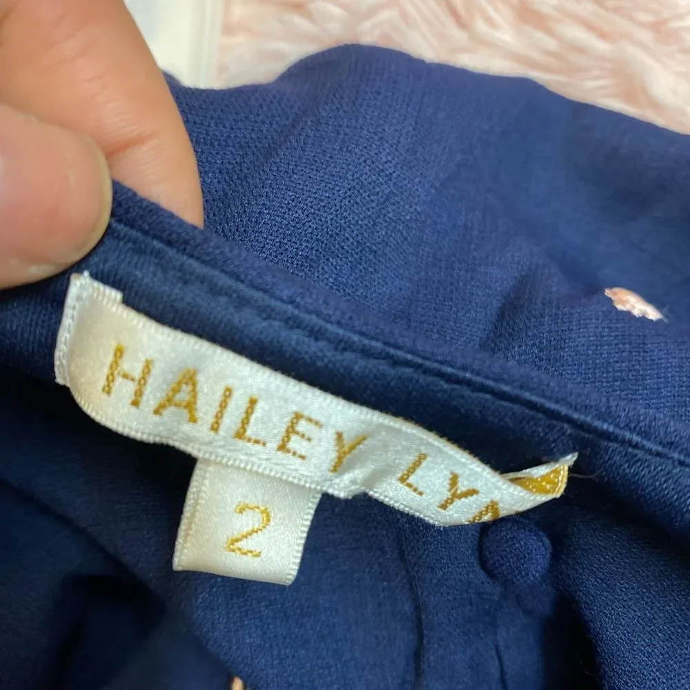 Hayley Lynn navy blue Summer dress size 2 - Picture 5 of 5